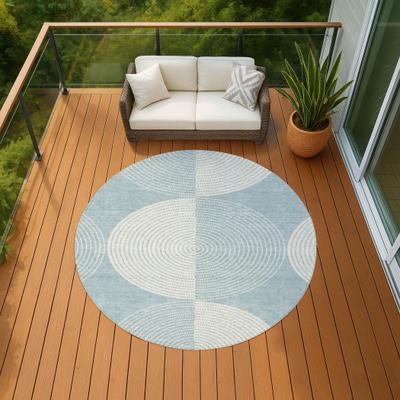 Addison Rugs Machine Washable Indoor/ Outdoor Geo Circles Chantille Rug