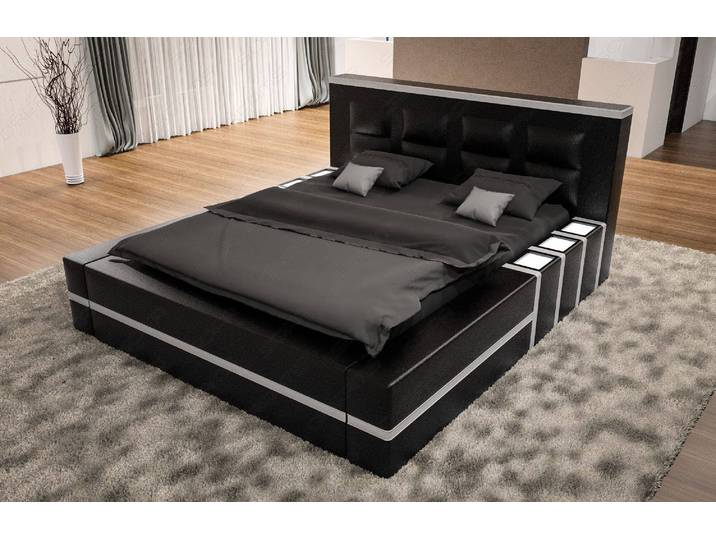 Komplettbett Asti Schwarz-Weiß 180x200 cm