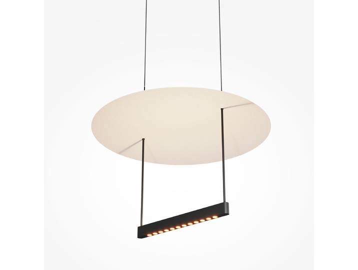 LED-Pendelleuchte Ambience 42cm Schwarz/Weiß Mischmetall LED LED-Platine