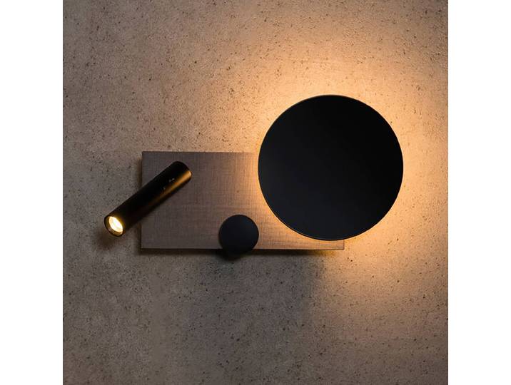 FARO BARCELONA Wandlampe Klee, dimmbar, alu / grau / zink, für Wohn- / Esszimmer, Aluminium, Modern, LED Wandleuchte, Wandlampe Innen