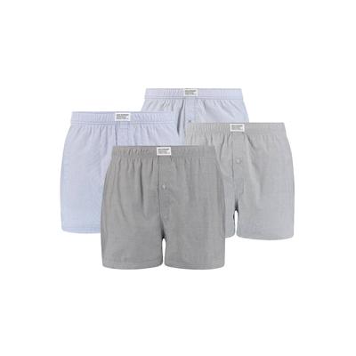 Webboxer LEVI'S "Web-Boxershorts 4er Pack", Herren, Gr. S, grau (grau, hellblau), Obermaterial: 100% Baumwolle CO., Unterhosen