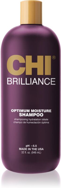 CHI Brilliance Optimum Moisture Shampoo Fugtgivende shampoo for skinnende og blødt hår 355 ml