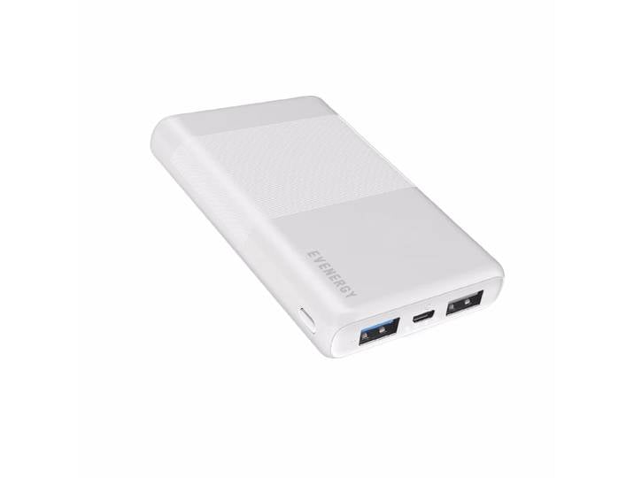 EVENERGY Power Bank 10000 mAh, white Powerbank – weiss