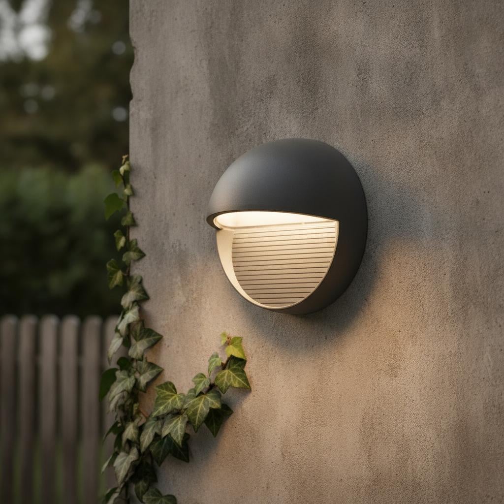 Lyora Krypton Ronde wandlamp grijs Ø 16 cm