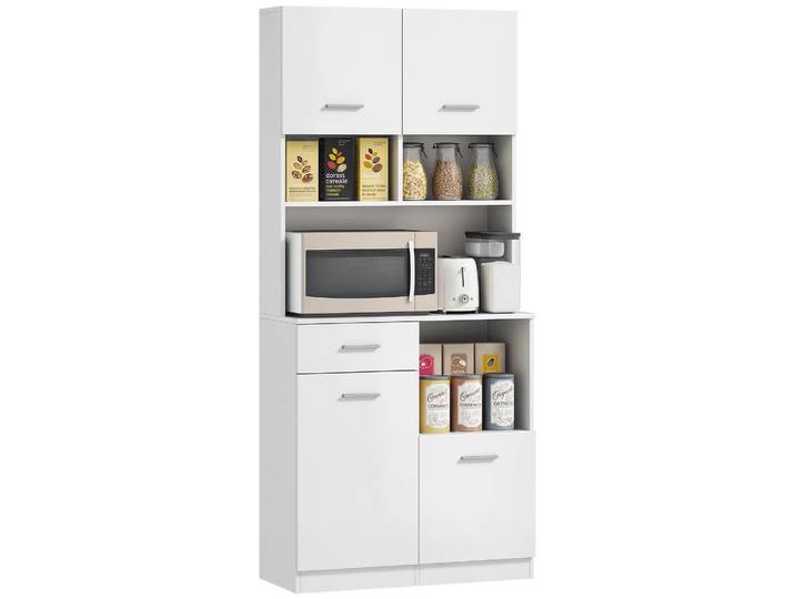 HOMCOM Küchenschrank, Hochschrank mit verstellbaren Regal, Schublade für Küche