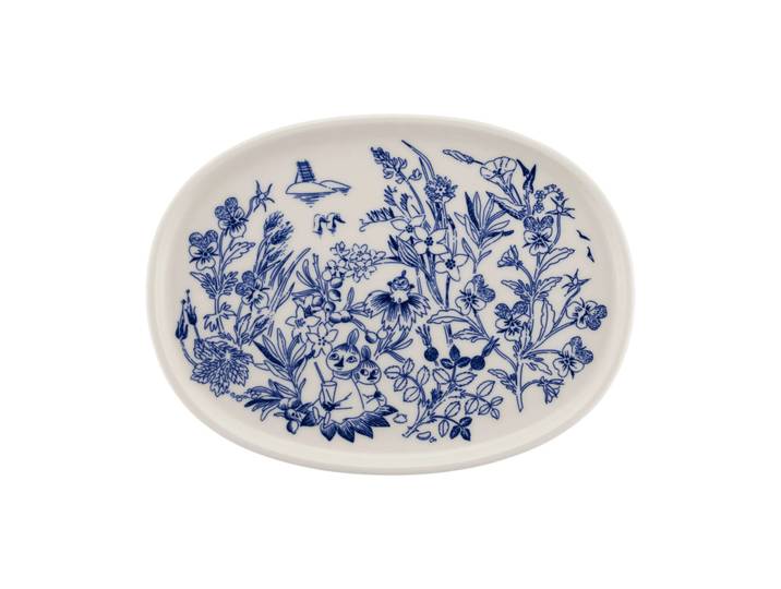 Moomin Arabia Assiette de service Mumin Haru 17 cm Bleu-blanc