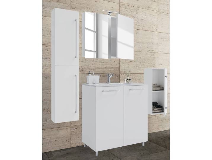 Salle de bain Muniz XIII 4 éléments 126cm Blanc/Blanc