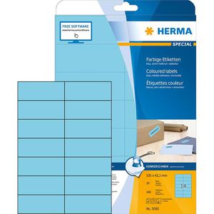 Herma Special 5060 Etiketten blau 105 x 42,3mm, 280 Stück