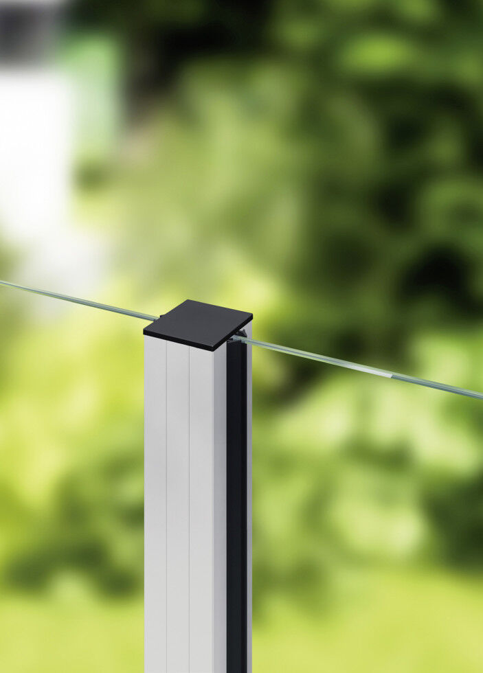 Weitere Aluminium-Pfosten 127 cm, 68 x 68 mm, eloxal silber