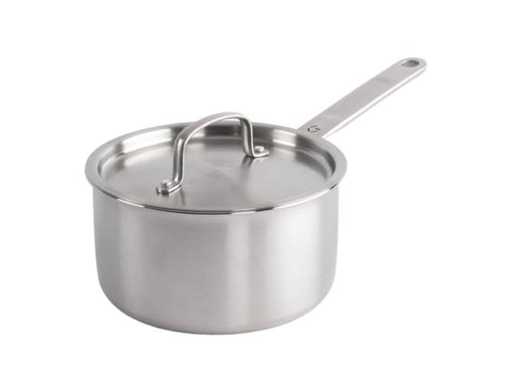 Gastrotools Edelstahl Stieltopf 2,5 L – 5-Ply – CoolGrip-Griff Gleichmäßige Wärmeverteilung Für Induktion PFAS- & beschichtungsfrei Profi-Kochgeschirr Hergestellt in Italien