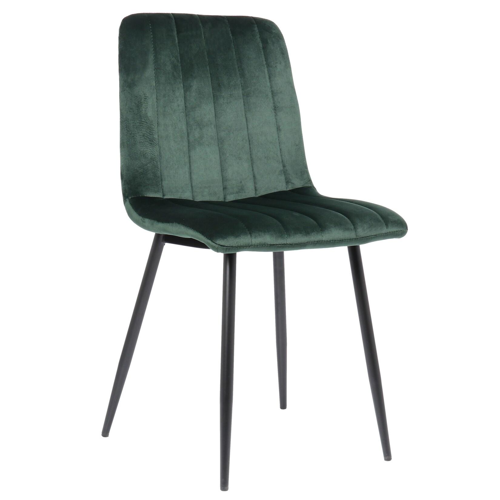 CLP Stuhl Dijon Samt - Farbe: grün, Material: Samt