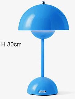 Trendy Discount Goods Creative Study Office Table LED Lamp, Minimalist Atmosphere Bedroom Bedside Decoration, Flower Bud Table Lamp blue
