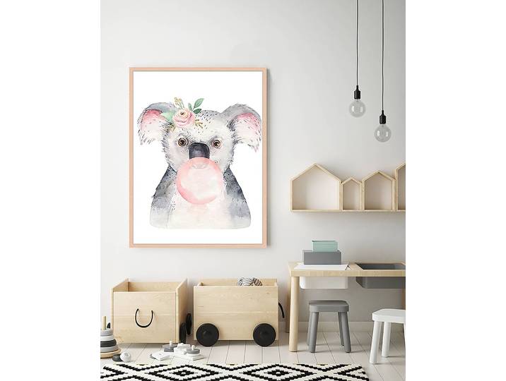 Tableau déco Bubble Koala 63 x 83cm Multicolore