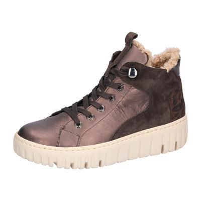 Stiefelette WALDLÄUFER "H-Livia", Damen, Gr. 5,5 (38,5), braun (schwarzbraun), Schuhe Stiefelette, Schnürboots, Komfort-Stiefelette in Bequemweite G (= weit)