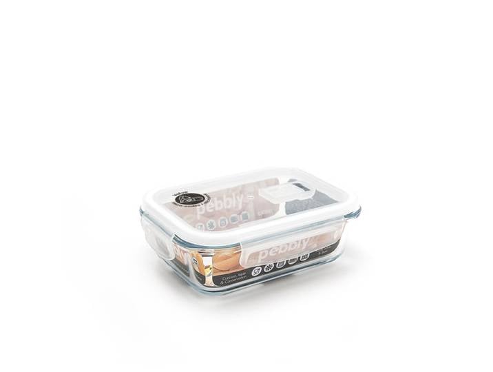 Boîte rectangulaire en verre 650 ml Pebbly