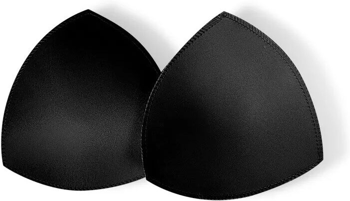 INF Coussinets de soutien-gorge triangulaires en éponge YZ007, noirs, taille unique (lot de 2)