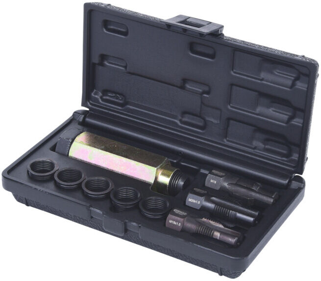 KS Tools Coffret de réparation pour sondes Lambda THREADfix, 9 pcs. M18 x 1,5 (150.5090)
