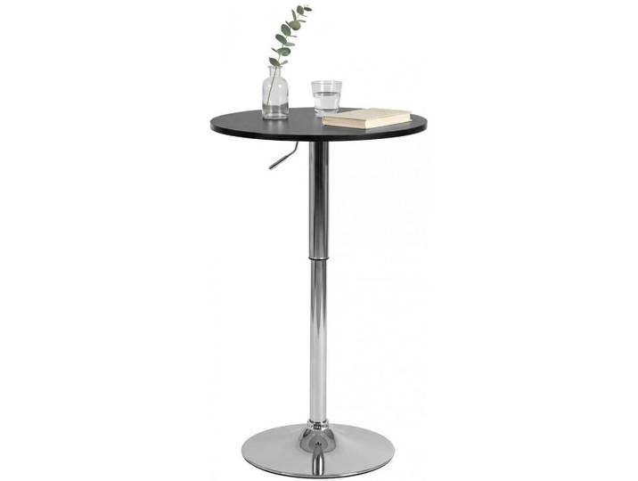CLP Stehtisch rund 60 cm Holz schwarz, Schwarz, Metall, 60x85x60 cm, Esszimmer, Esstische, Stehtische