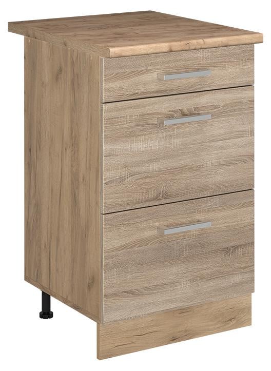 Vicco R-Line Keukenonderkast Sonoma met goudkleurig eiken werkblad, Model 70002