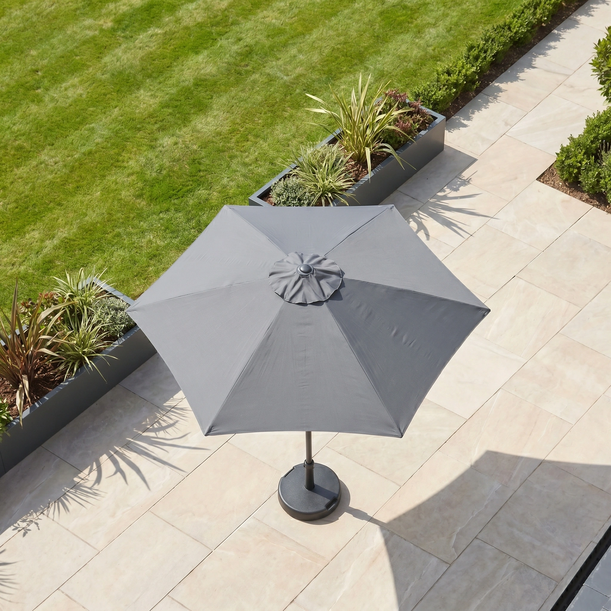 Harbour Lifestyle Triton 3m Round Aluminium Parasol in Grey