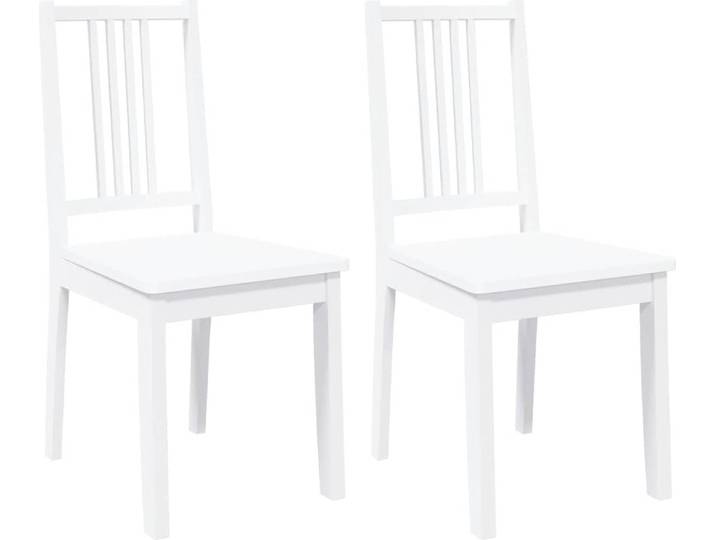 vidaXL Esszimmerstühle 2 Stk. Weiß Massivholz Gummibaum