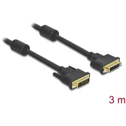 Delock Verlängerungskabel DVI 24+5 Stecker > DVI 24+5 Buchse 3 m schwarz