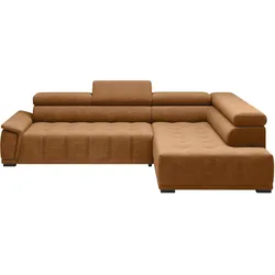 Ecksofa Gremio rechts Rostfarben