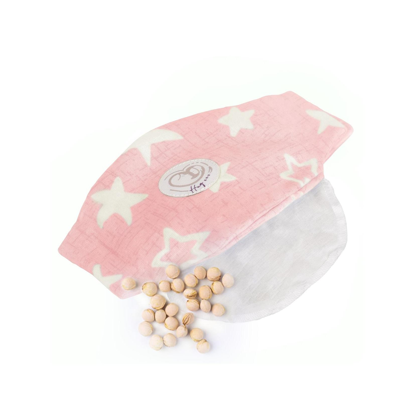 Moni Baby Anti-Kolik-Gürtel, Kirschkernkissen, Wärmekissen, Thermo-Gürtel rosa Sterne