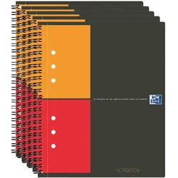 Oxford, Heft + Block, Notizbuch International Notebook (A5, A5+, Kariert, Harter Einband)