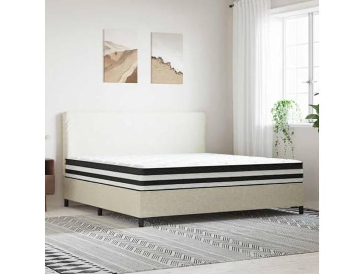 RJPLMFV Matratze mit Taschenfedern, 200 x 200 cm 7 Schlafzonen, Unterstützung der Wirbelsäule, waschbarer Bezug, leise