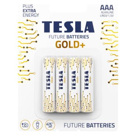 Tesla AAA GOLD LR03 4 Stück Batterie (4 Stk., AAA, 1250 mAh) (1099137017)