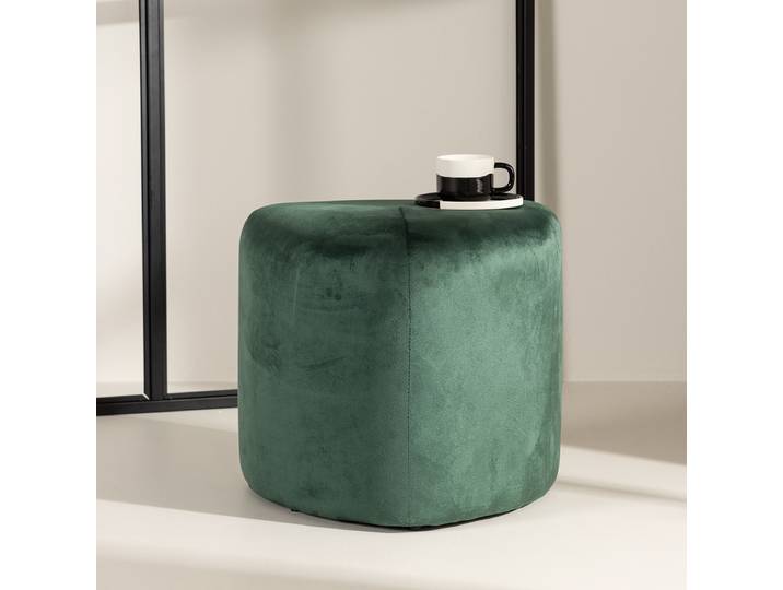 Pouf Peg Ø 46cm Grün/Grün Samt