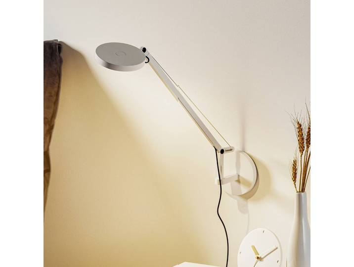 Artemide Designer Wandlampe Demetra Micro, dimmbar, weiß / opal, für Arbeitszimmer / Büro, Aluminium, Design, Wandleuchte, Wandlampe Innen