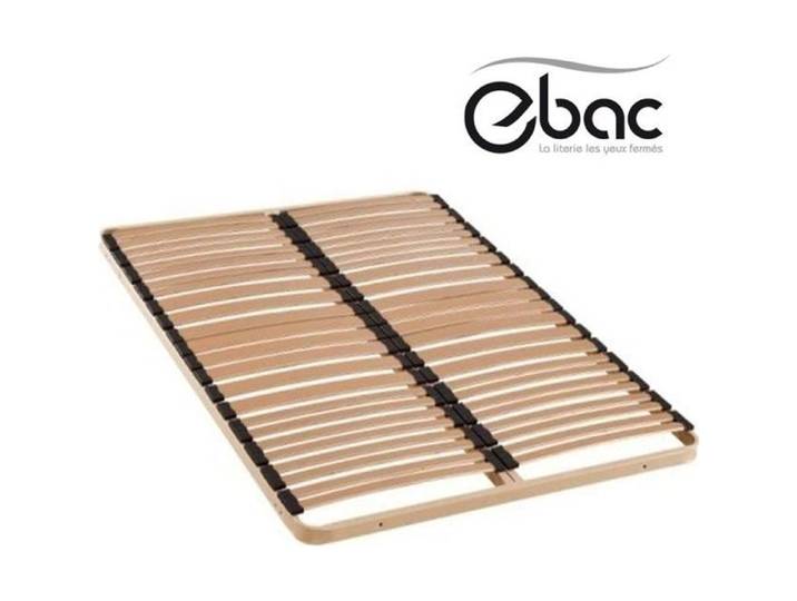 Sommier à lattes EBAC 140x190 - 40 lattes multiplis - Gris
