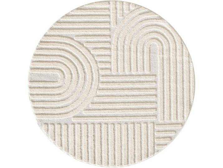 Hochflorteppich rund Creme Art D: 200 cm