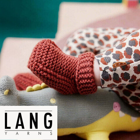 Strickanleitung – Schühchen "Kaysa" aus Lang Yarns Merino 200 Bébé