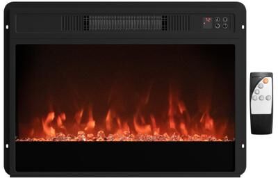 Costway 5000 BTU 23-Inch Electric Fireplace Insert with Remote Control and Brightness-Black