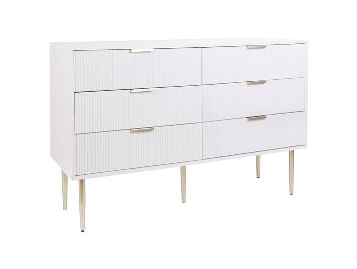 KOMMODE mit 6 Schubladen Weiß Soho