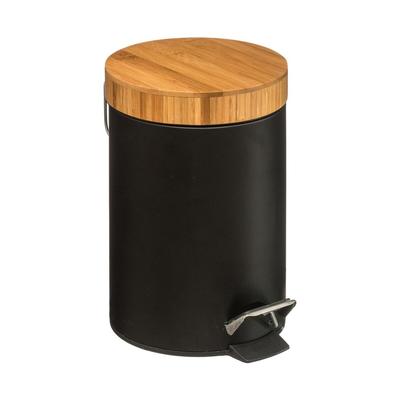 FIVE Badezimmer Papierkorb Bambu-Schwarz 3L Kollektion 'Natureo'.
