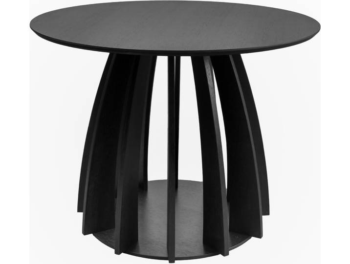 Selsey Diciffy – Runder Esstisch Schwarz Furnier Ø100 cm