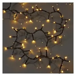 Hellum, Lichterkette, Led Lichterkette aussen Cluster I 8,94m 448 LED Cluster Lichterkette warmweiss mit Timer I Stro (8.94 m)
