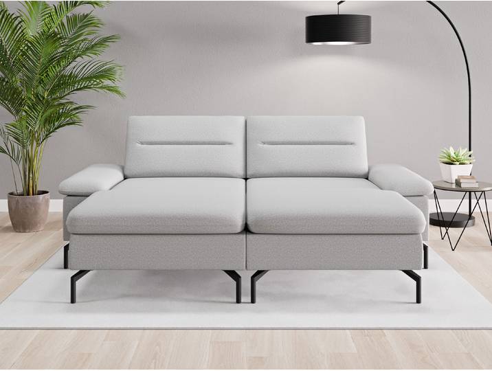 Loveseat Rio - Grau (Lichtgrau) - Softwolle