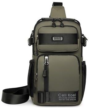 LightInthebox Men's Tactical Crossbody Chest Bag - Waterproof Multi-compartment Shoulder Backpack, Multiple Carrying Methods, Sporty Outdoor Style, Suitable for Travel, Hiking and Daily Commuting