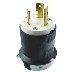 RS PRO Netzstecker Kabel, 2P+E, NEMA L5 - 20P, 125 V / 20A Schwarz, für USA, Elektronikkabel + Stecker, Schwarz