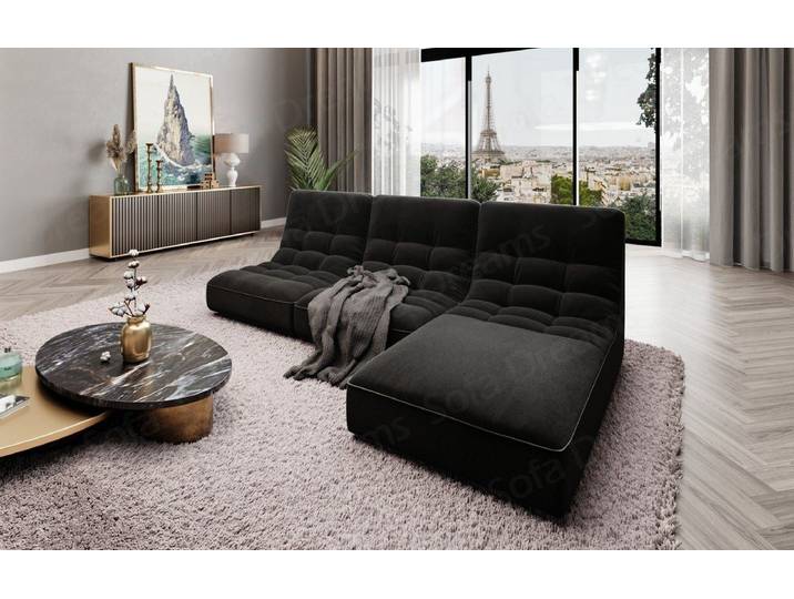 Sofa Dreams Ecksofa Samtstoff Sofa Design Couch Melilla L Form Stoffsofa, Loungesofa