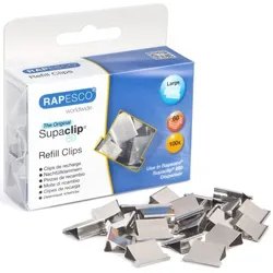 RAPESCO Dokumentenclips Supaclip 60 Edelstahl VE=100 Stück