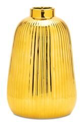 Melrose International Ribbed Metallic Ceramic Vase (Set of 2)