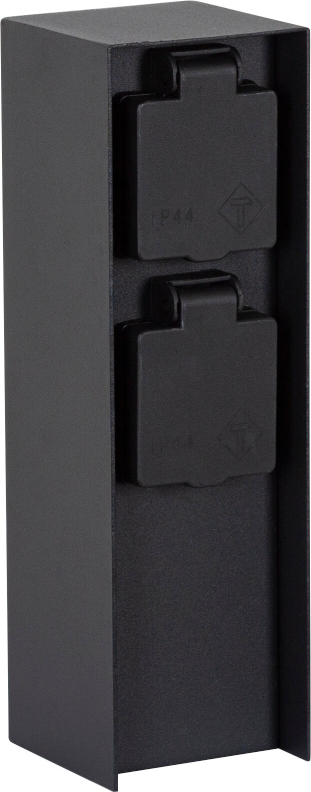 KS Verlichting Tuinstopcontact Charge 2 Zwart Dubbel Buitenstopcontact