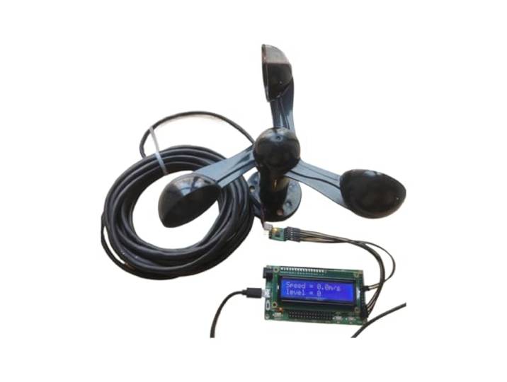 Windgeschwindigkeitssensor Drei Tassen Wettermesser Einzigartige(Controller+ABSsensor)