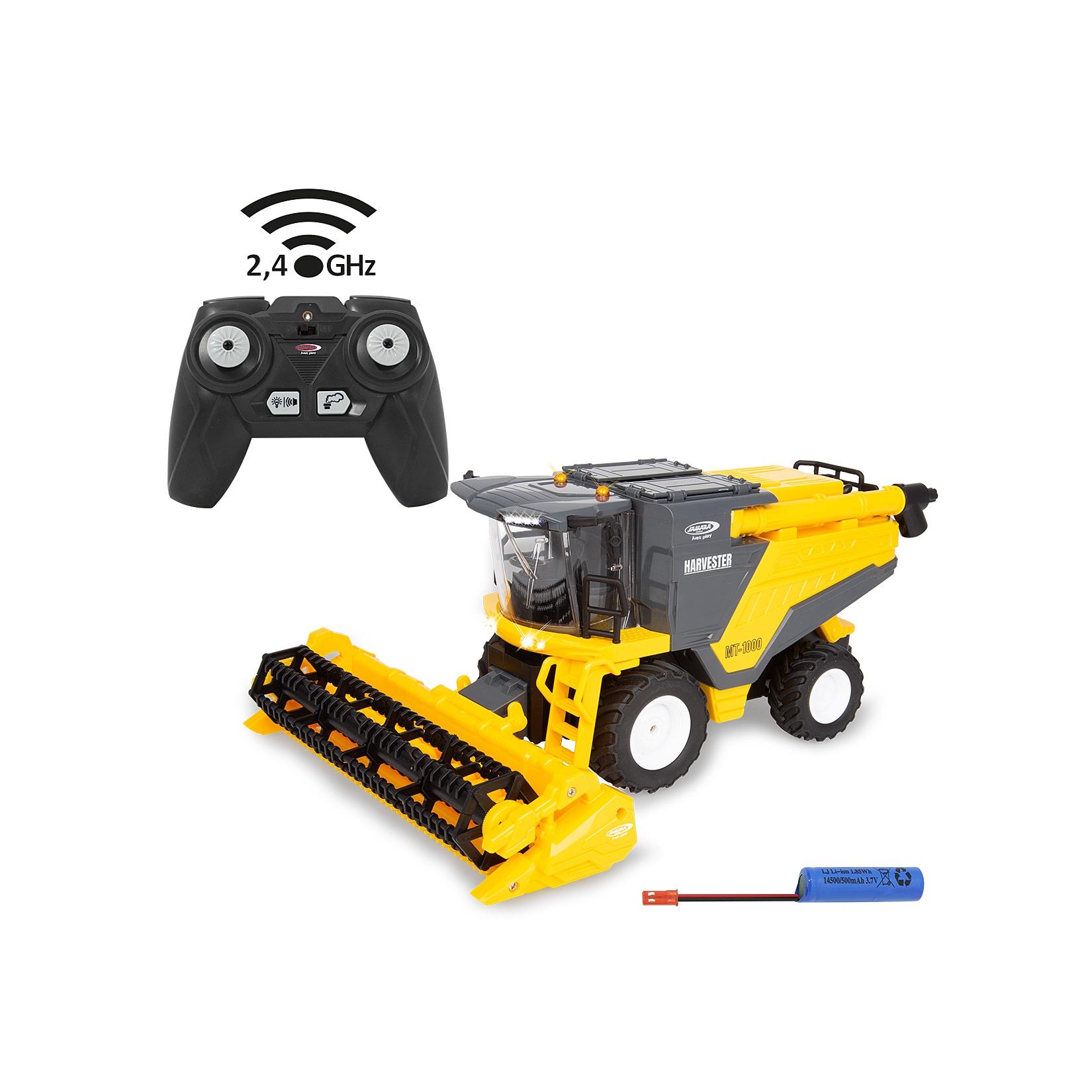 JAMARA Mähdrescher MT-1000 1:24S 2,4GHz Weizen und Mais mit Smoke und Spiel Korn